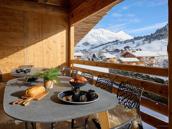 Terrasse vue montagne